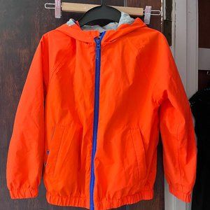 Boden Techno Orange Lightweight Lined Waterproof Anorak, Size 8-9